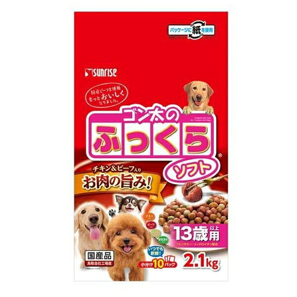ゴン太のふっくらソフト 13歳以上用 2.1kgのパッケージ